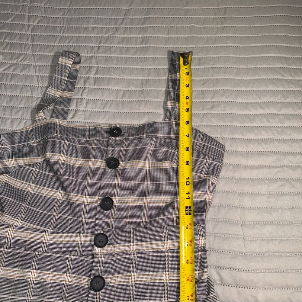 Cupcakes & cashmere women’s Plaid Jumpsuit with Button Detail Sz 2 - Picture 11 of 15